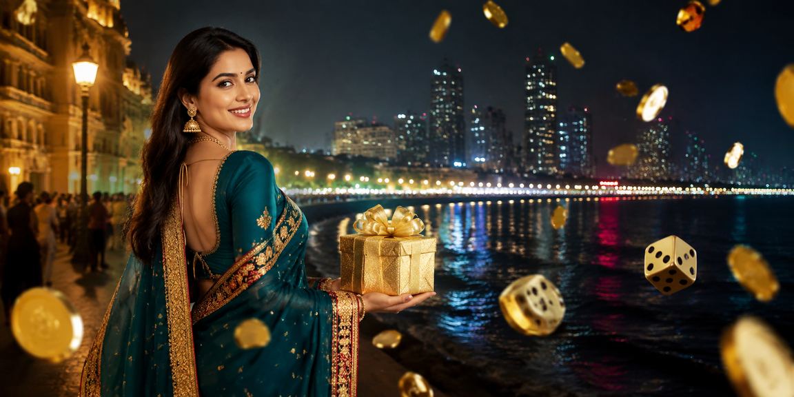 Player enjoying slot games by Mumbai Marine Drive